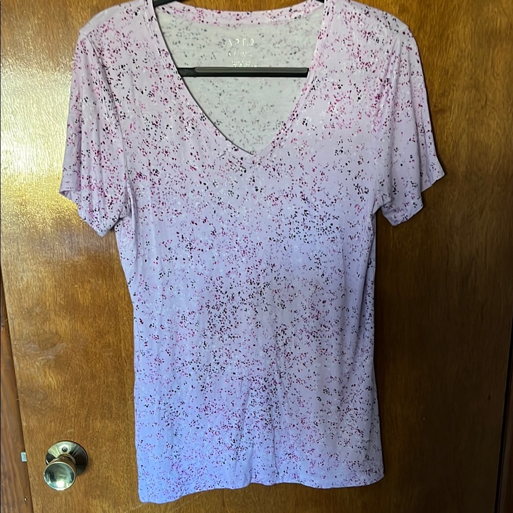 Apt. 9 Purple Fitted Short Sleeve T-Shirt